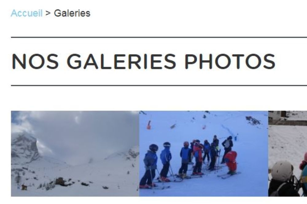 Les galeries photos